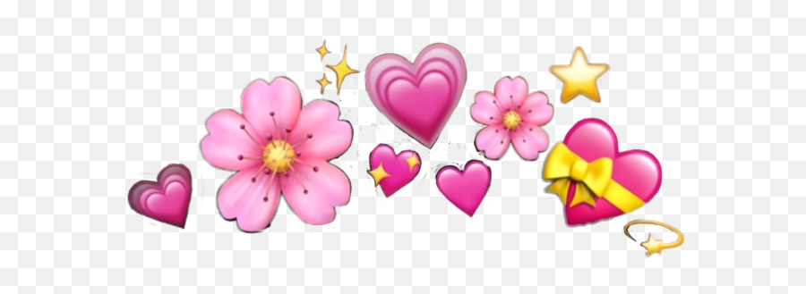 Snapchat Snap Sticker By Dani - Aesthetic Green Flower Crown Transparent Emoji,Pink Heart Emoji Snapchat