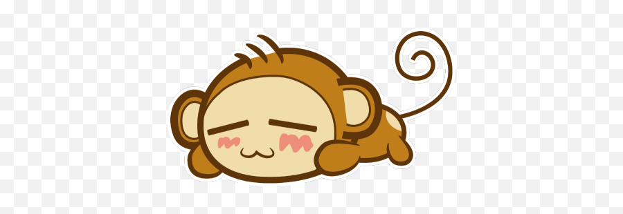 21 Emoji Monkey Ideas - Cute Sleeping Monkey Cartoon,Monkey Emojis