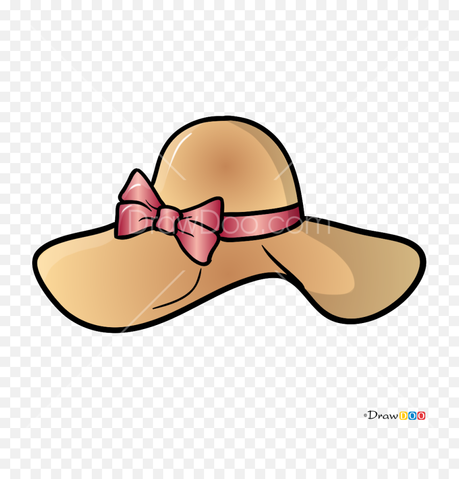 How To Draw Hat With Bow Hats - Hat Draw Emoji,Ghost Emoji Hat
