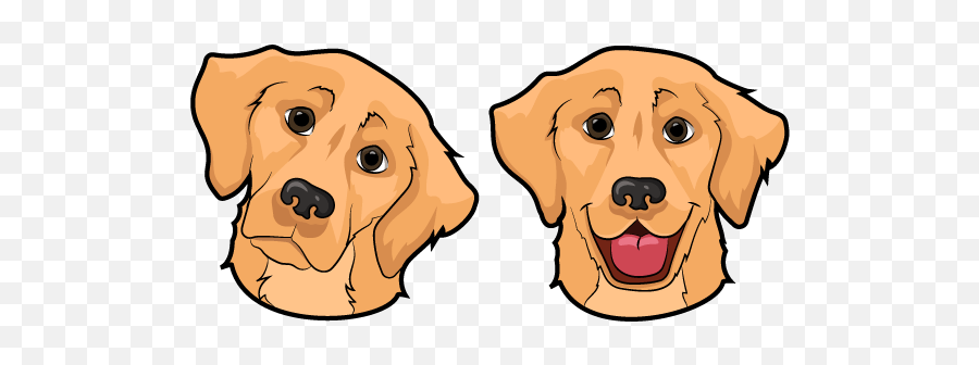 Golden Retriever Cute Dogs And Puppies - Dog Custom Cursor Emoji,Emotion Pets Playfuls