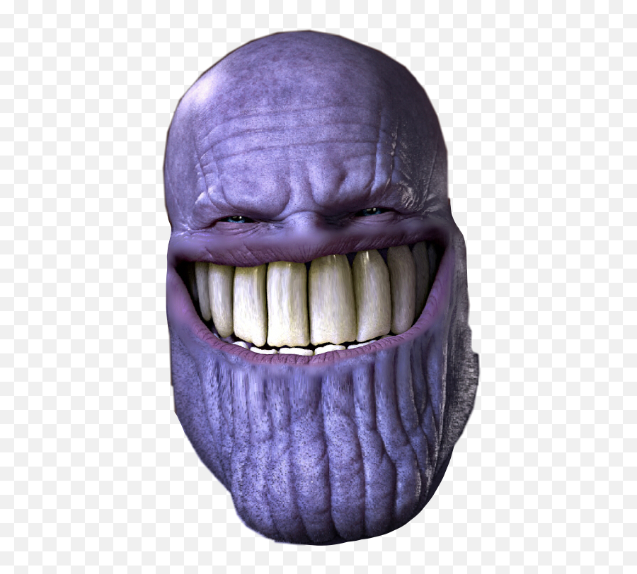 Thanos Hot Sexy Purple Chin Meme - Thanos Head Transparent Emoji,Retard Emoji