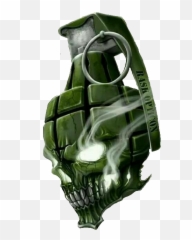 Granada Grenade Skull Sticker - Caveira Com Granada Emoji,Caveira Emoji