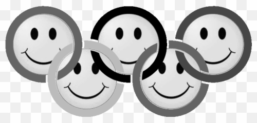 Smiley Olympics Gray - Olympic Facts Emoji,Emoticon Small Gray