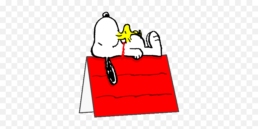 Pin - Snoopy Woodstock Sleep Gif Emoji,Sleepy Snoopy Emoticon