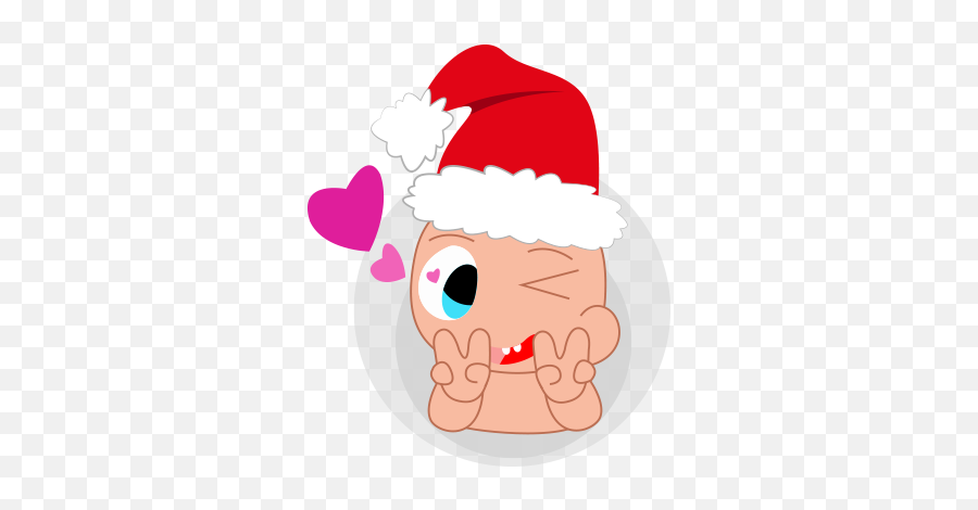 Baby Emoji Mery Christmas By Kien Bui Van - Santa Claus,Cute Pastel Emojis