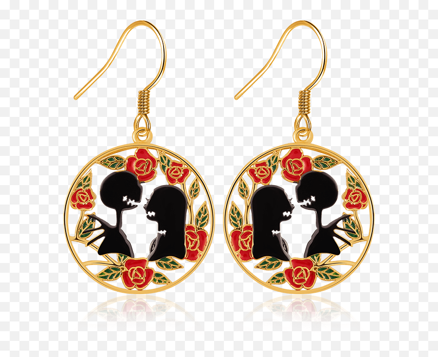 Dangle Earrings - Earrings Solid Emoji,Red Emoticon Earrings