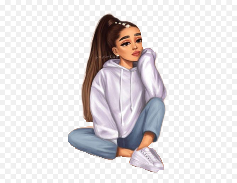Tumblr Ariana Grande Cartoon Drawing - Ariana Grande Drawing Emoji,Ariana Grande Moon Emoji
