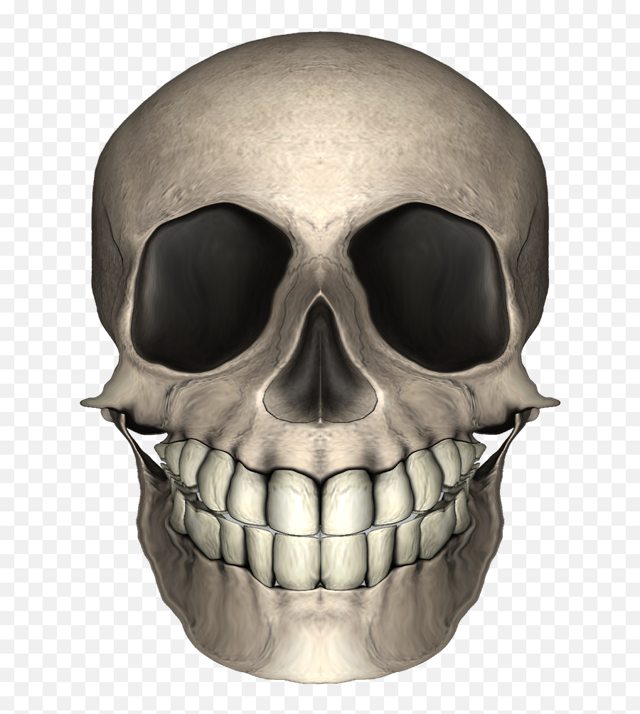 Skull Gothic Grinning - Funny Skull Emoji,Skull & Acrossbones Emoticon