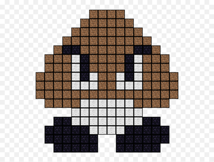 Funny Pixel Art Templates - Goomba Super Mario Pixel Emoji,Emojis Pixel On Minecraft Pc
