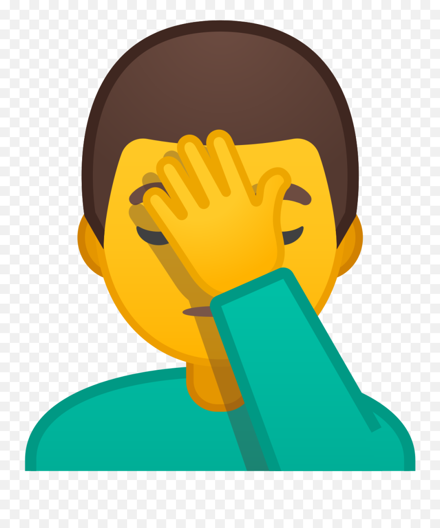 Man Facepalming Emoji - Palm Face Emoji Png,Oh No Emoji