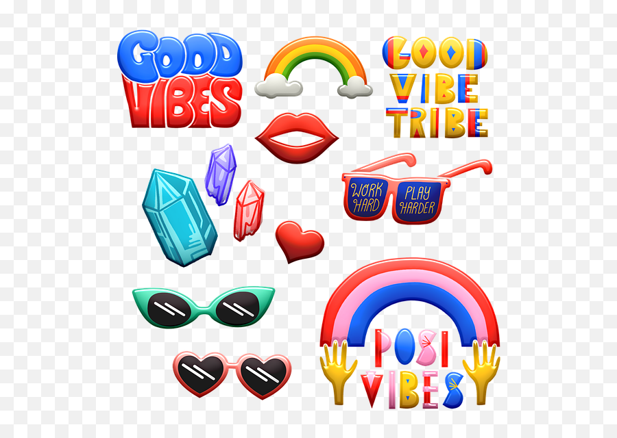 Free Photo Posivibes 1960u0027s Groovy Words Good Vibes Word Art - Vibes Word Art Emoji,Red Hot Emotion Keyboard
