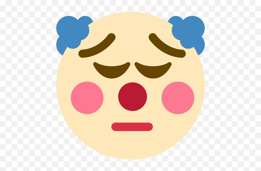 Clownpensive - Sad Clown Emoji Transparent,Pensive Emoji