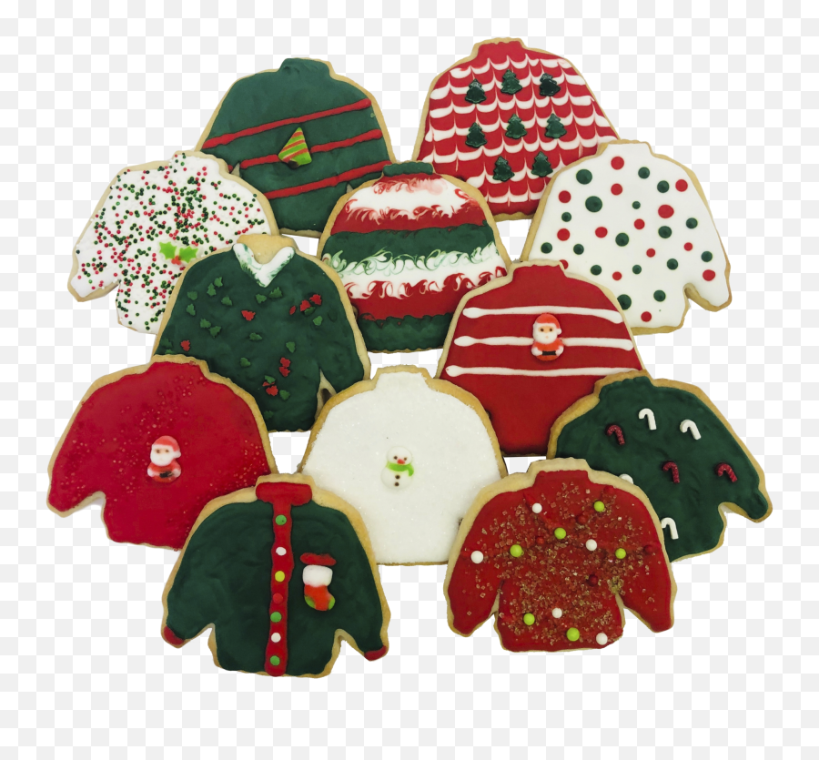 Ugly Sweater Cookies - For Holiday Emoji,Emoji Christmas Sweater