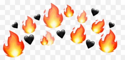 Heart - Sticker By Åðîý Vî Emoji Emoji Wallpaper Orange Heart Crown Png,Flame Emoji