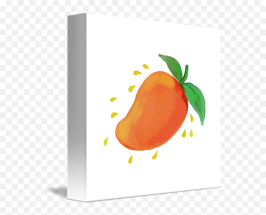 Juicy Mango Fruit Watercolor By Aloysius Patrimonio Emoji,Emoji Paint Stone