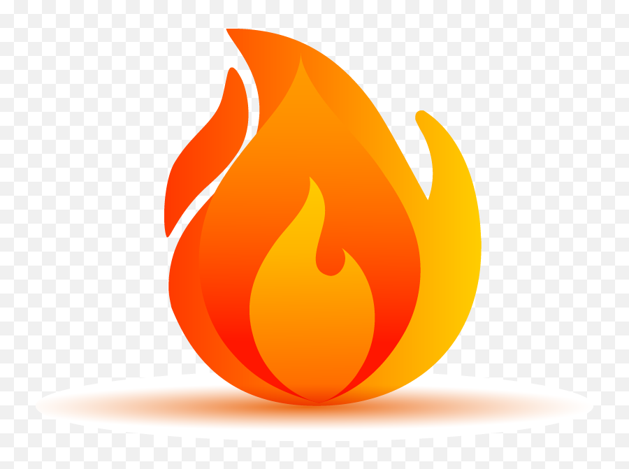 Fire Download Icon - Cartoon Flame Vector Elements Png Emoji,Fire Emoticon Vector