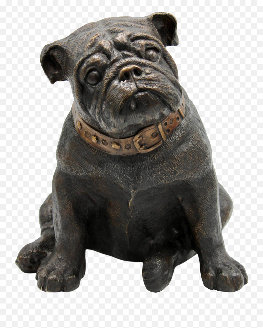 Vintage Bronze Pug Bulldog Statue Emoji,Abstract Pug Emotion