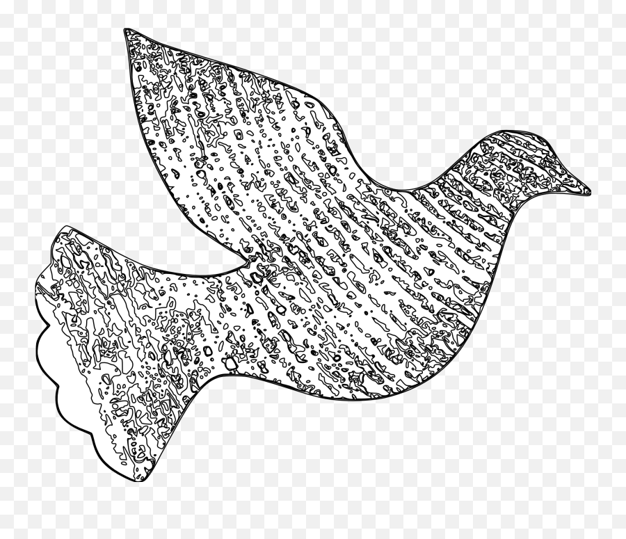 Peace Dove 68 Black White Christmas - Peace Drawing Doves Emoji,Dove Of Peace Emoji