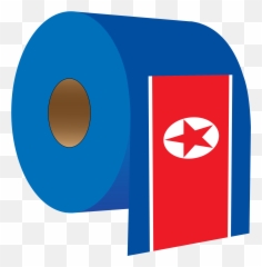 Big Image - North Korea Flag Parody Clipart Full Size North Korea Toilet Paper Emoji,North Korean Flag Emoji