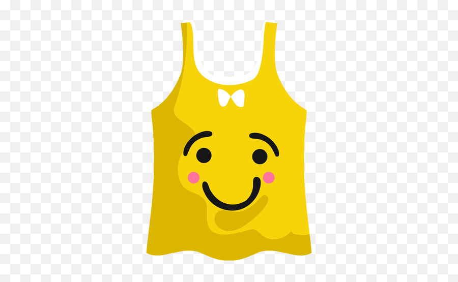 Sleeveless Undershirt Vest Smile Flat - Transparent Png Camiseta Sem Manga Desenho Png Emoji,Underwear Emoticon