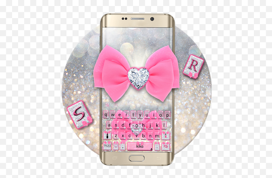 Glitter Pink Bow Keyboard Apk Download - Free App For Bow Emoji,Disney Emoji Keyboard