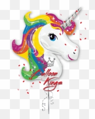 Rainbow Unicorn - Unicorn Foil Balloon Emoji,Unicorn Emoji Stencil