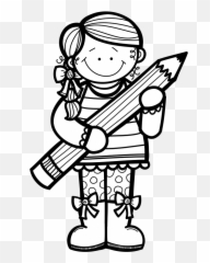 Horizontal Pencil Clipart Black And - My Pencil Clipart Black And White Emoji,Paper Pencil Boy Emoji