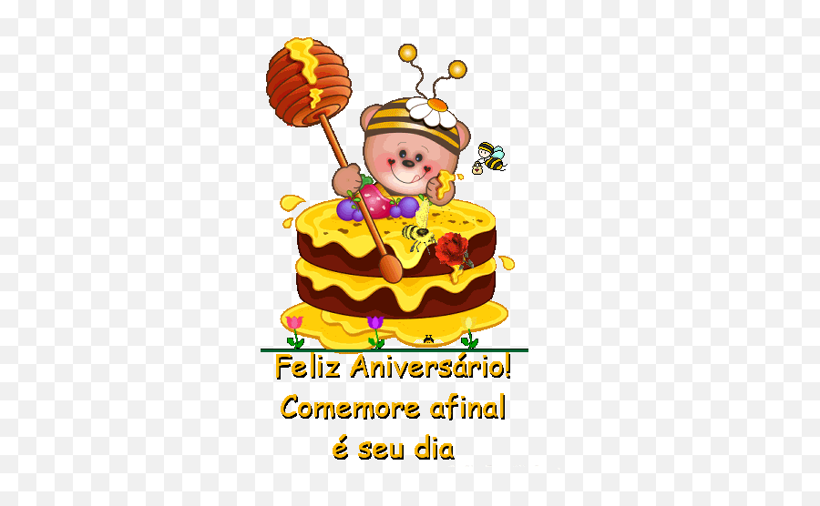 Parabéns - Frase De Aniversário Com Bolo Emoji,Emoticons De Niver