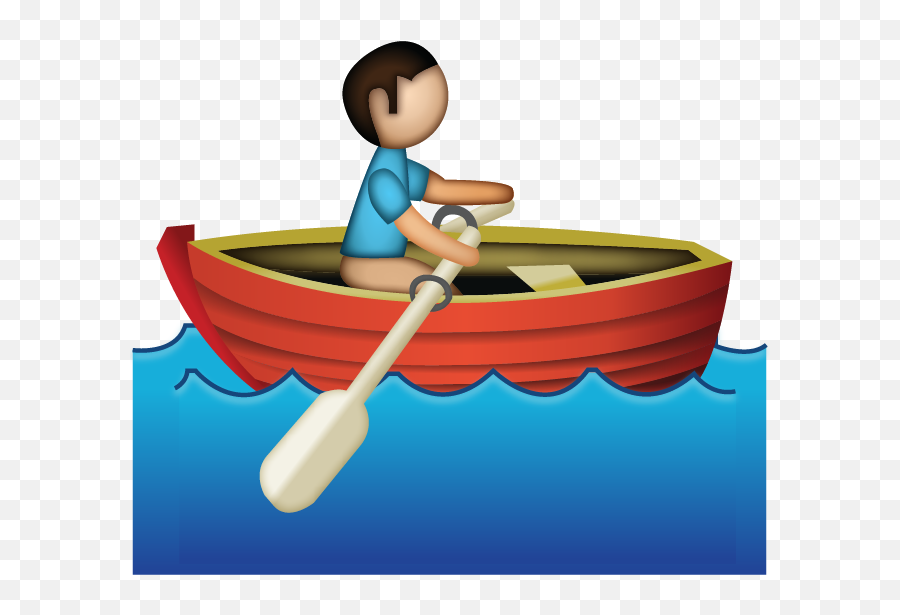 Download Man Rowing Emoji - Man In Boat Emoji,Sports Emojis