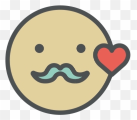 Hipster Smiley Free Icon Of Flat Line Valentine Icons - Happy Emoji,Flat Emoticon