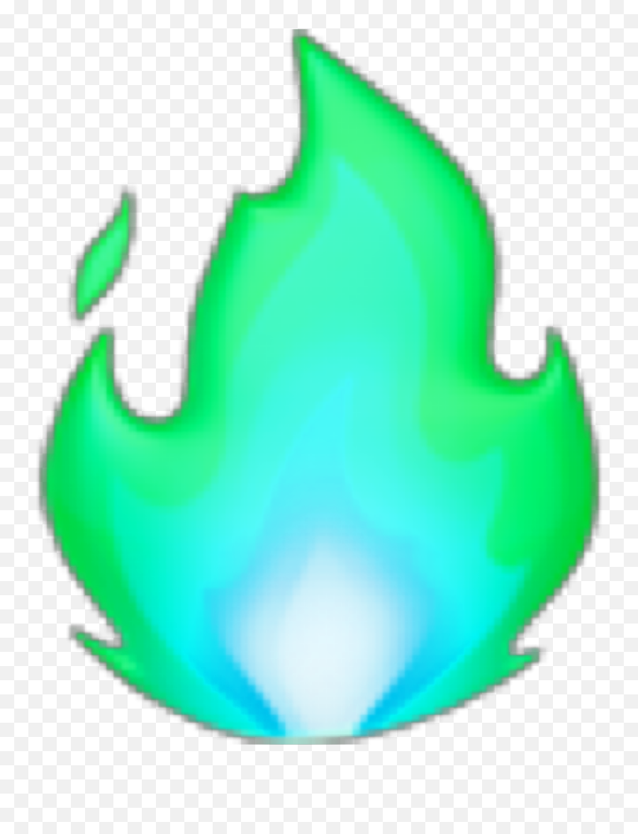 Iphone Fire Emoji Clipart - Green Fire Emoji,Fire Emoji
