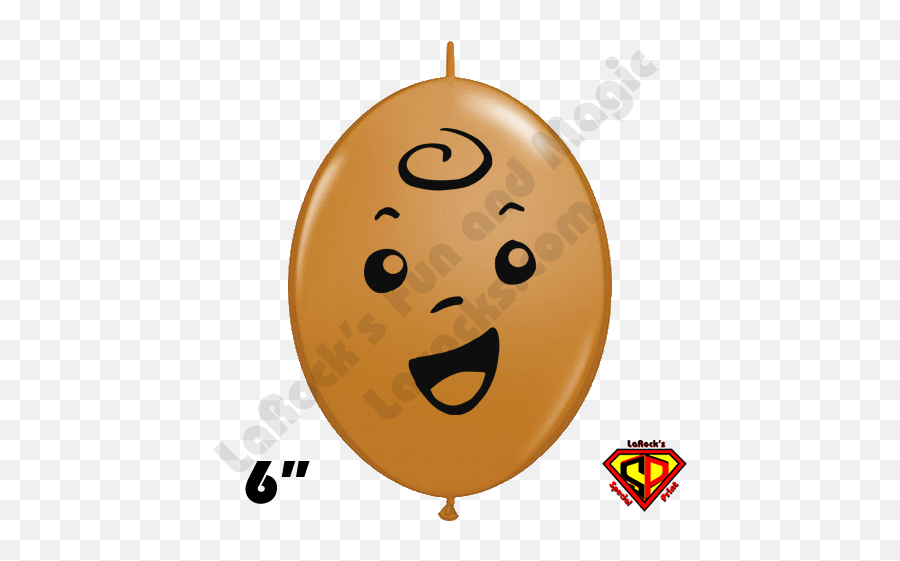 Link Baby Face Mocha Brown Balloons - Happy Emoji,Hot Air Balloons Emoticons For Facebook