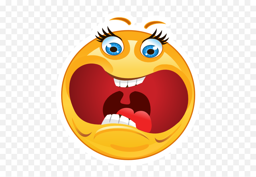 Crazy Scared Screaming Emoji Sticker - Screaming Scared Emoji,Scared Emoji