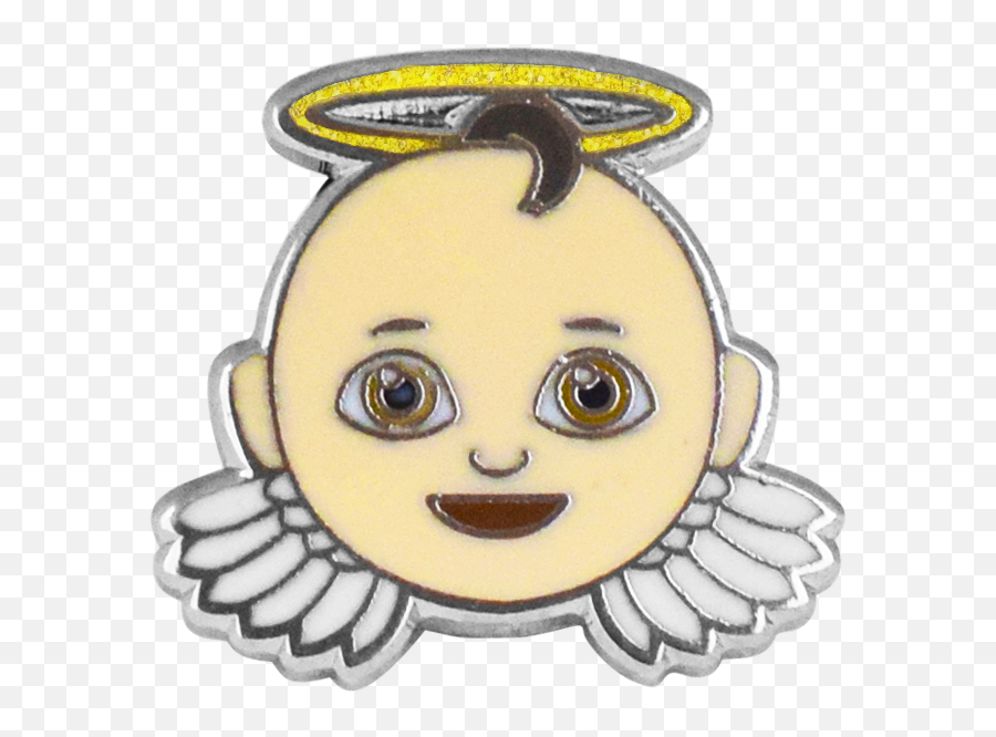 Angel Emoji Pin - Happy,Angel Emoji