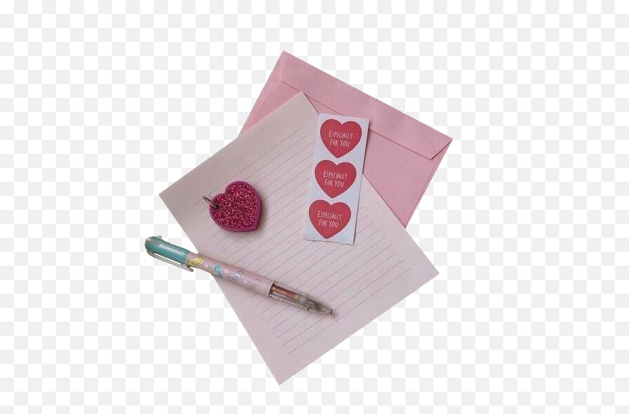 Love Letter Letter Hearts Aesthetic Pink Red Cute Val - Cute Love Letter Transparent Emoji,Wine And Love Letter Emojis