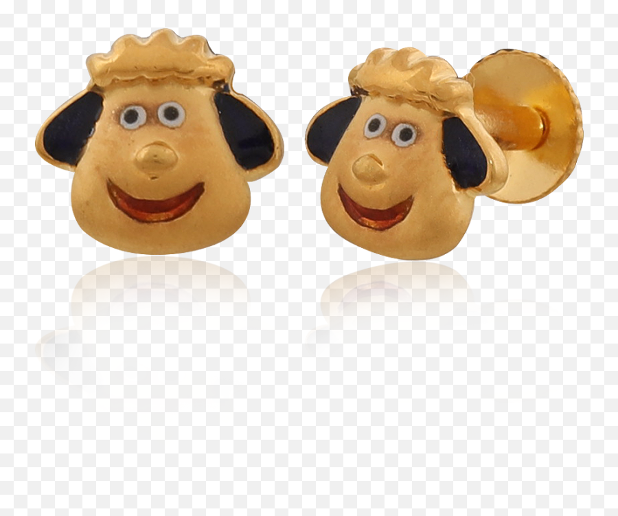Smiley Jar Gold Earrings - Happy Emoji,Emoticons Eearings