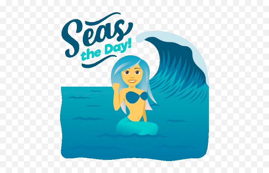 Seas The Day Mermaid Life Gif - Seastheday Mermaidlife Joypixels Discover U0026 Share Gifs Mermaid Emoji,Mermaid Emoji Android