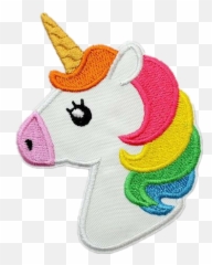 Unicorn Emoji Patch Sticker - Unicorn Embroidered Patch,Emoji Embroidered Patch