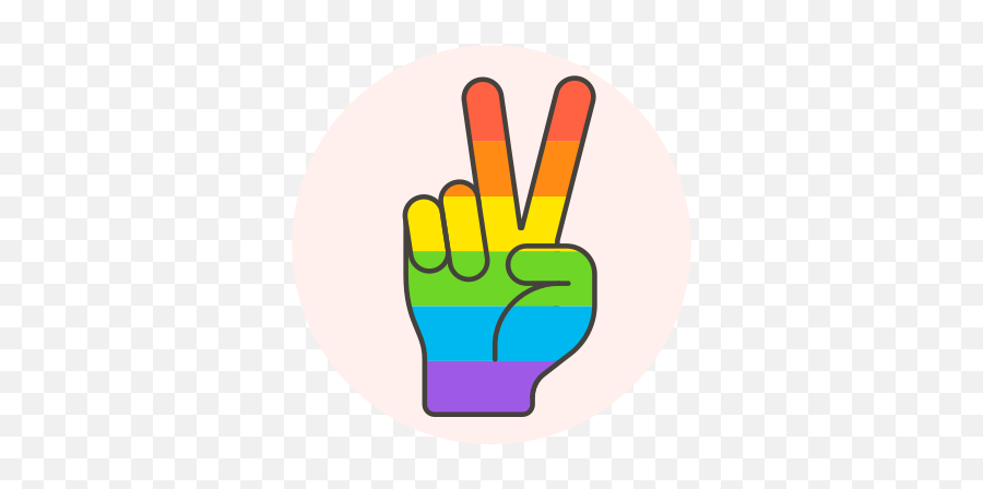 Flag Hand Lgbtq Peace Free Icon Of - Paz Lgbt Emoji,Gay Flag Emoticons