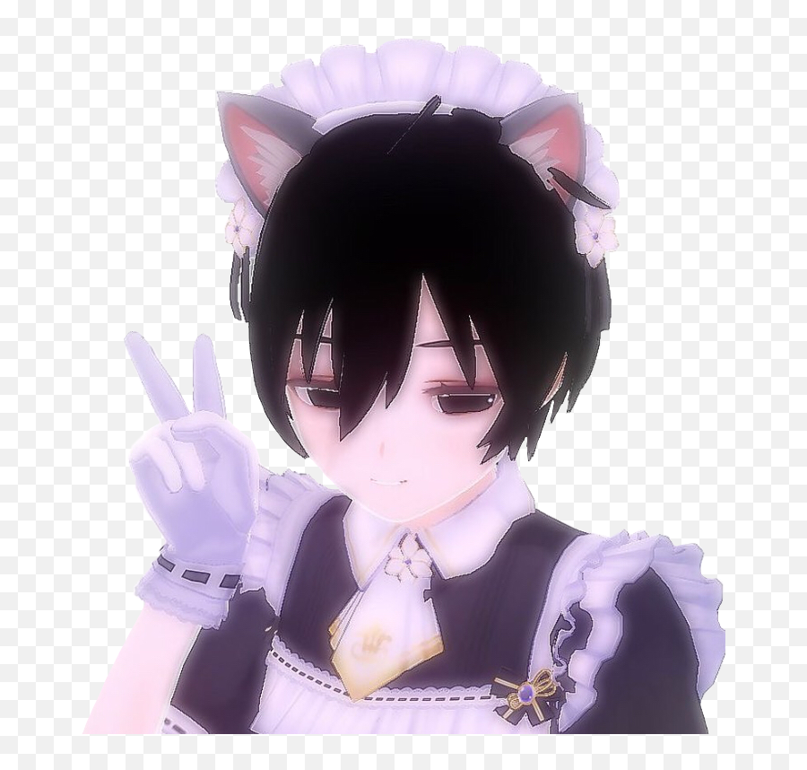 Remixit Cat Catboy Maid Maidboy Kawaii - Cat Boy Anime Maid Emoji,Maid Emoji