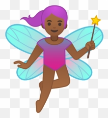U200d Woman Fairy Medium - Dark Skin Tone Emoji,Emoji Myself On S 10