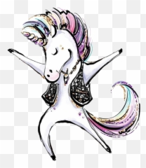 Watercolor Unicorn Rock Punk Sticker By Stephanie Emoji,Punk Muisc Emojis