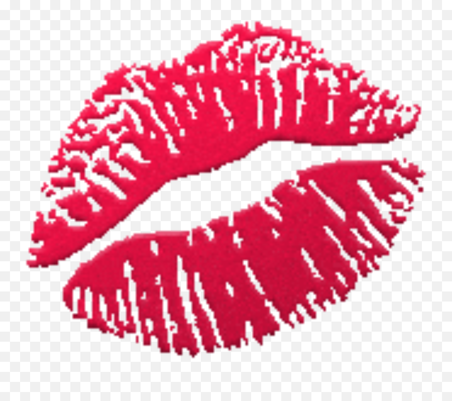 Kiss Mark Emoji Iphone Transparent Png - Lips Transparent Background Kisses Emoji,Lipstick Emoji Transparent
