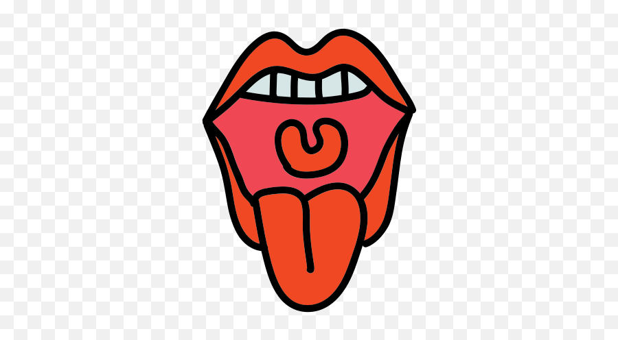 Mouth Icon In Doodle Style Emoji,Ice Mouth Emoji