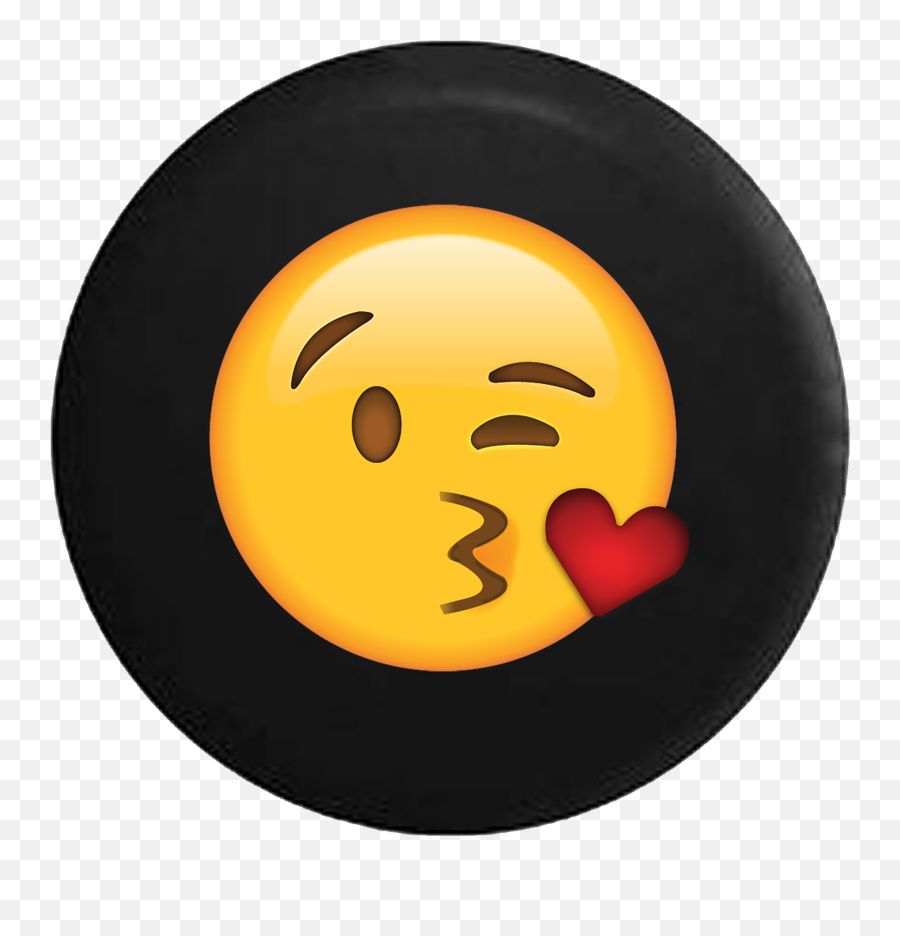 Blowing Kiss Heart Emoji Face - Smiley Face Kiss Heart,Kiss Emoji