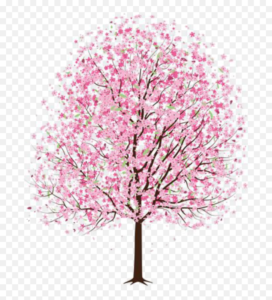 Pink Tree Png - Tree Flower Flowers Pink Pinktree Emoji,Sakura Flower Emoji