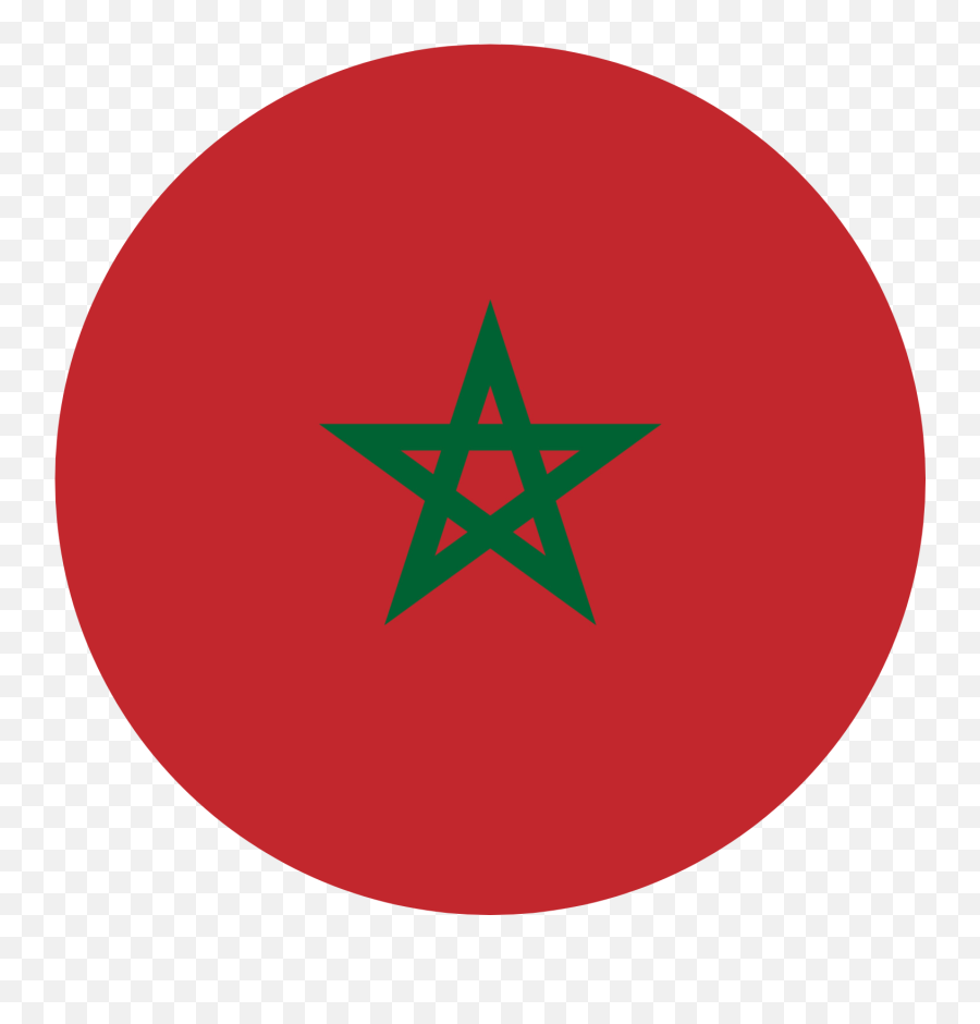 Morocco Flag Emoji - Dot,Pentagram Emoji