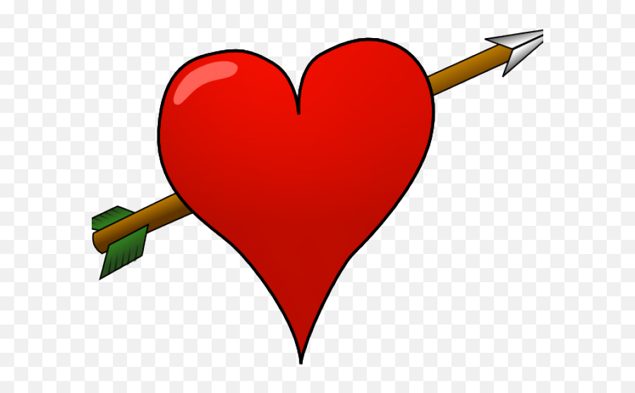 Arrows Clipart Heart - Bow And Arrow Heart Png Download Love Heart With Arrow Emoji,Heart Bow Emoji