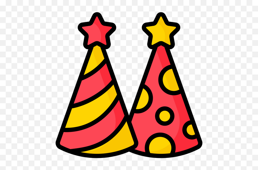Party Hat Icon Of Colored Outline Style - Available In Svg Party Hat Png Icon Emoji,Hard Hat Emoji