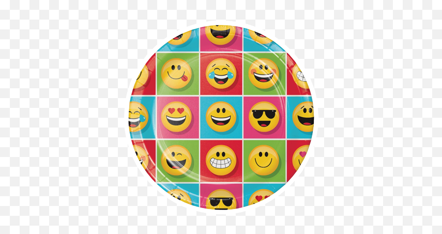 Download Hd Ditsy Floral - Emoji Round,Party Emoji Clipart